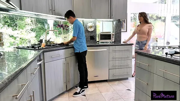 Lonely MILF Uses Hired Help's Cock While Hubby's At Work