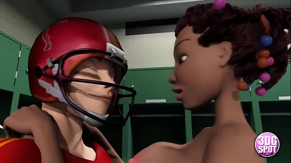 3DGSPOT - Teen Babes Gets Fucked Hard In Locker Room By Football Players PART 1! 3D Cartoon!