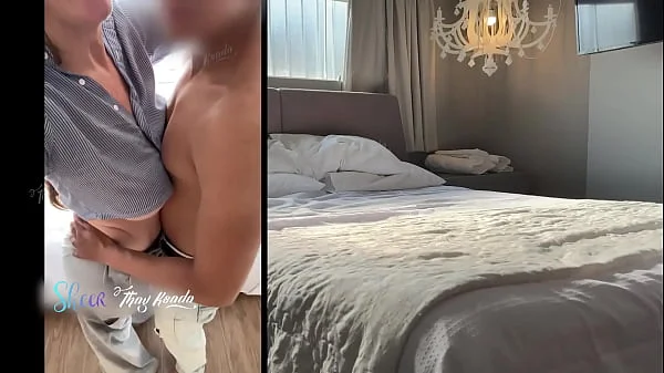 Esposa gostosa Thay Ksada fodendo gostoso com o novinho no flat sem o corno