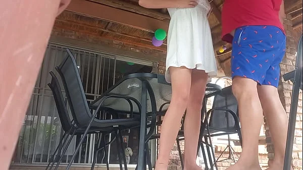 Upskirt fuck with my stepmom,view from below