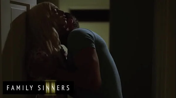 FAMILY SINNERS - Hot Blondie Is Sad After Her Boyfriend Leaves Her & Decides To Get Over Him By Fucking Her Stepbro