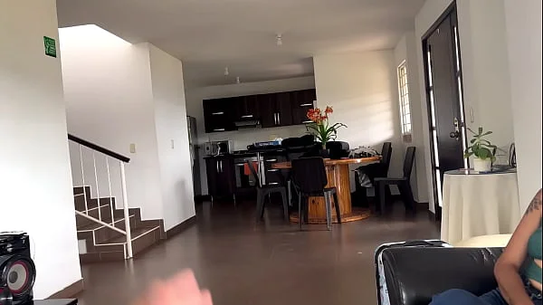 While my boyfriend is away, I take advantage of the opportunity to ride his best friend's big cock part 1 - Allison Sweet