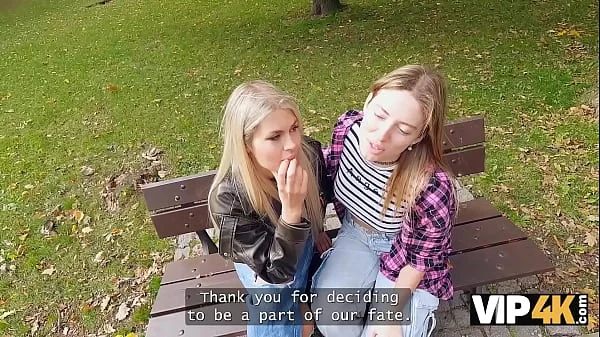 VIP4K. Naughty blonde lesbian didn’t see a problem to fuck on a job interview in front of her girlfriend