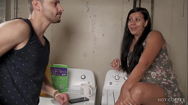 Big ass Latina Jolla seduces a married gay man and fucks him in the laundry room