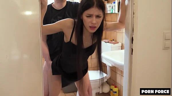SMALL AND NAUGHTY - 5 Foot Teen Gets Manhandled