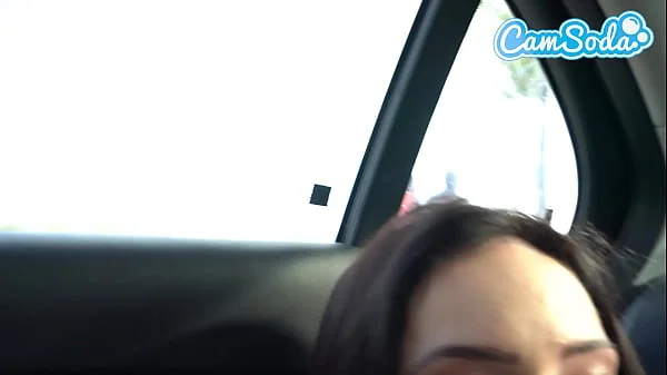 Horny MILF Masturbates In The Back Of A Car On Her Way To Gym
