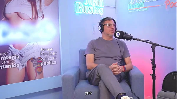 Cristina Vega WEBCAM LATINA model smashes her clitoris riding the Fuck Machine on Juan Bustos Podcast