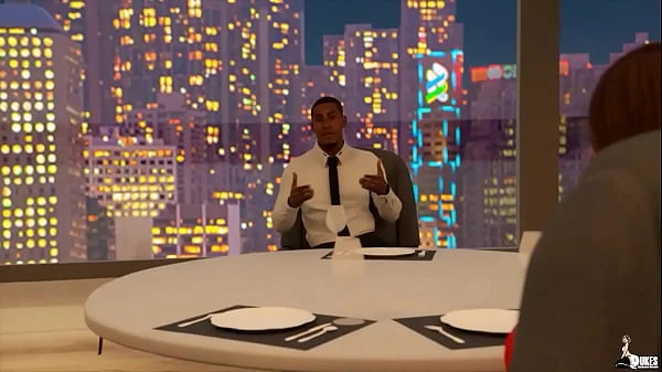 Hot wife sucks off her husband's new boss during a meeting.