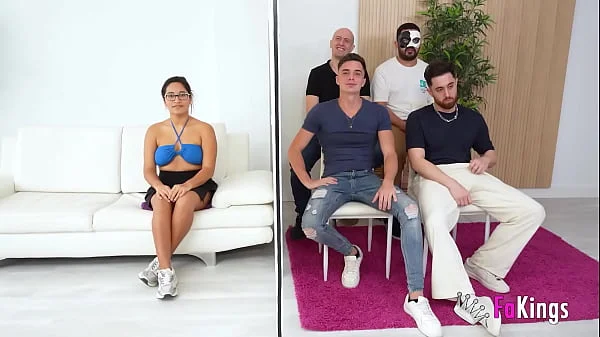 Blind date. Lana Villafuerte comes to meet a guy and ends up fucking all the suitors at FAKings
