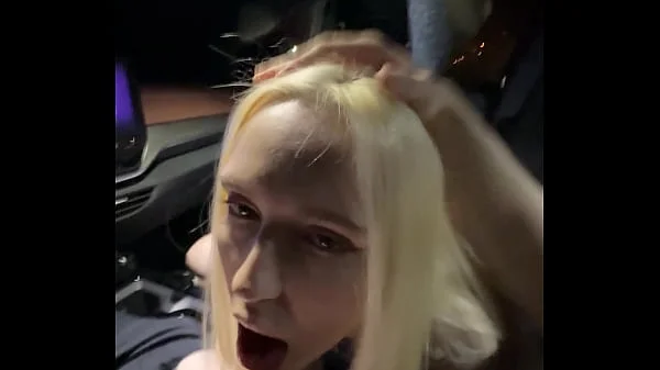 Fucked Busty Sexy Blonde In A Car and Came On Her Face
