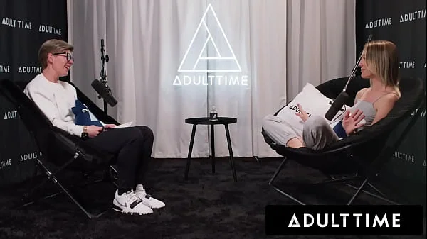 ADULT TIME - Busty Lesbians Octavia Red & Kenna James CAUGHT EATING PUSSY On Podcast Set! FULL SCENE