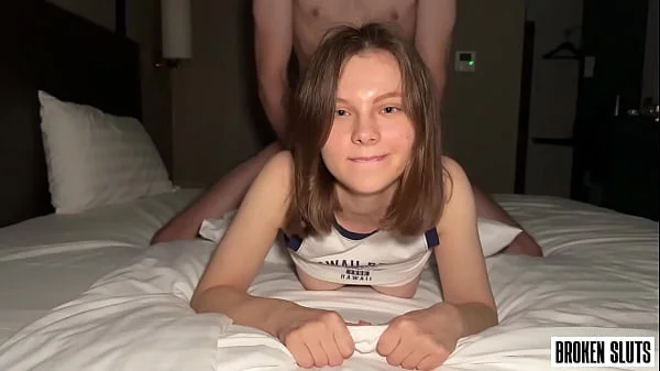 My Sexy Neighbor is Going Crazy. Her Tiny Pussy Can Barely Fit That Cock