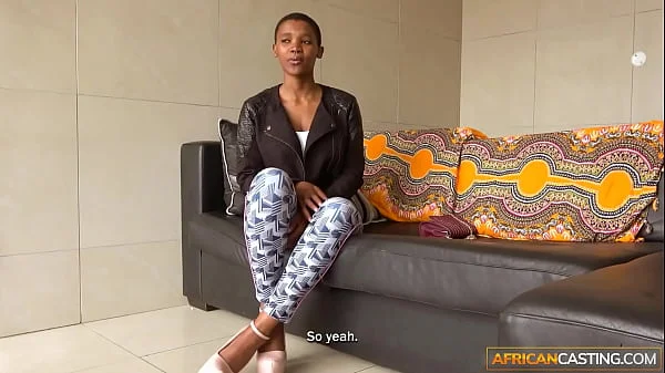 Gorgeous Big Tits African Hottie Fucks Agent At Fake Casting