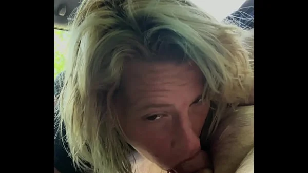 Streetwalker gives a bbbj & takes a load of cum in her mouth, spits it out on his dick, then sucks it off again