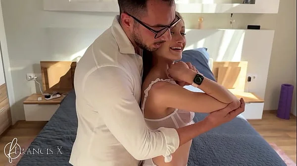 Tiny blonde with innocent face gets fucked hard for one full hour
