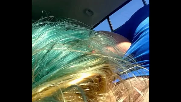 Blonde slut takes a huge facial after getting fucked in public