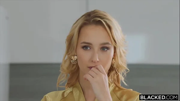 BLACKED Stunning Blonde Kelly Collins Gets Spit-Roasted By Two Massive BBCs