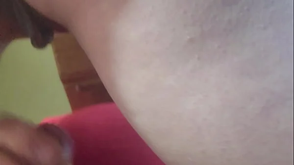 Cuckold wife dripping strangers creampie on husbands cock while he jerks off