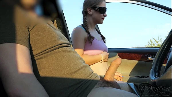 Stranger Caught Me Jerking Off in a Car in a Public Park and Gave Me an Incredible BlowJob!!
