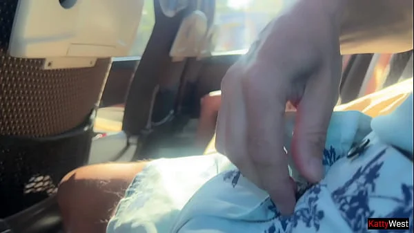 Public Dick Flashing in the Bus - Pervert Jerks Off On Girl And She Grabs His Cock
