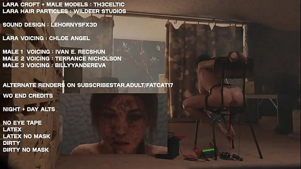 Lara Croft from Tomb Rider is captured by the enemy