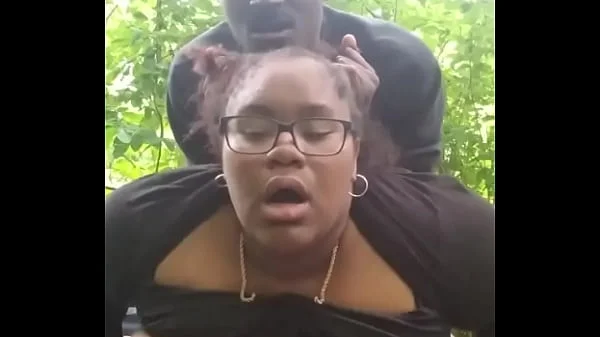 Fucking young thick big booty ebony slut out in public