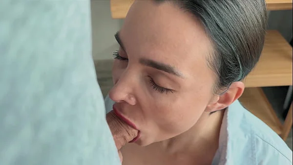 POV Close Up Blowjob. Oral Creampie