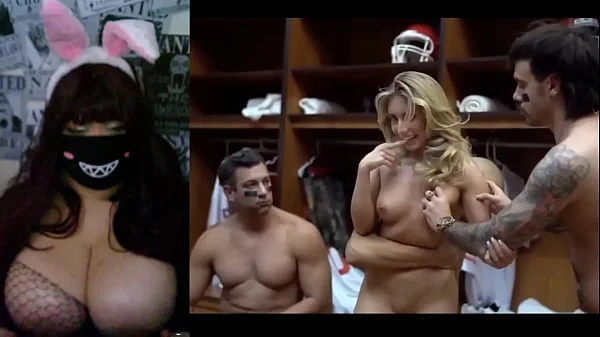 Redhead With Big Tits React a Gang Bang Video #3