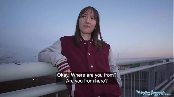 Public Agent - Hot brunette dances for me in PUBLIC before I fuck her hard