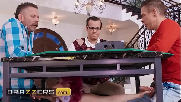 BRAZZERS - Pink Haired Lily Lou Gets Tag Teamed By Her Uncle's Friends And Ends Up Taking A Nice Cumload On her Face