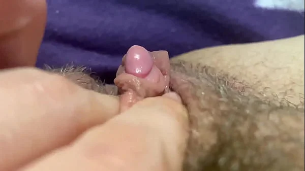 Big clit orgasm closeup