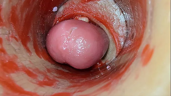 Camera Inside Deep Pussy Captures Dose Ejaculation of Sperm ASMR