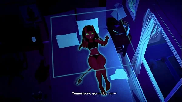 Animation porn - a brave girl decided to have sex with a modest handsome guy