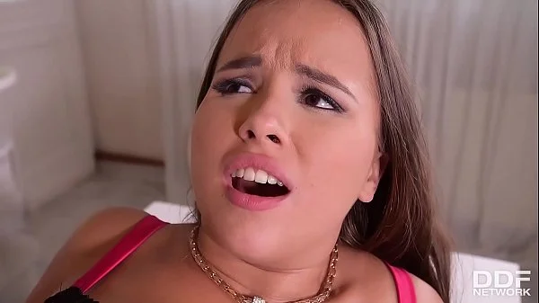 Grocery delivery turns into interracial cumshot blast for horny Olivia Nice