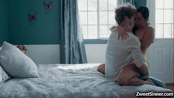 Hot and busty babysitter Karlee Grey knows how play with her employer by riding on his cock while his wife is not around.