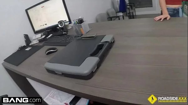 Roadside - stranded girl has sex with the car mechanic