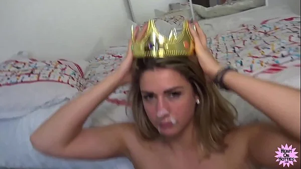 Messy Facial! Tall Blonde Gets Fucked And Spunked!