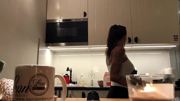 Perfect Pokies on the Kitchen Cam, Braless Sylvia and her Amazing Nipples