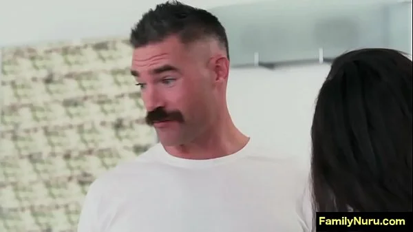 Stepdad erotic massage with ebony