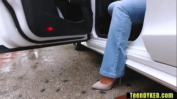 Sexy rich busty MILF punished a freaked out ebony teen