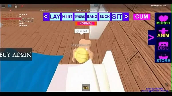 A Hot Blonde Roblox Lesbian licks a Nervous Latino girl as she moans