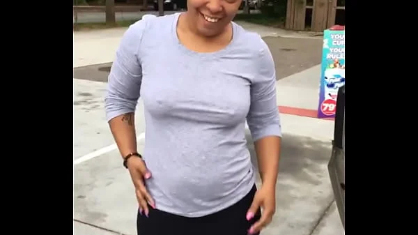 Me and handsomedevan Flashing at the gas station