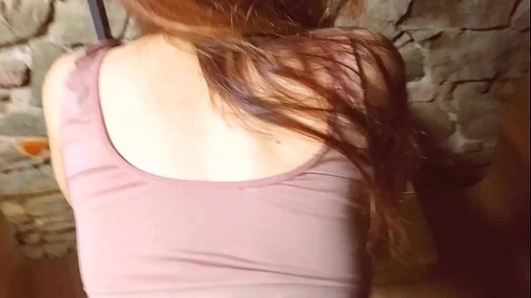 Deepthroat and cum in the mouth. Beautiful young woman gets horny!