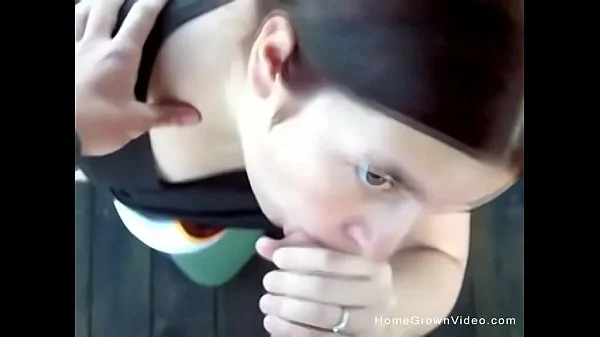 Fucking my chubby wife outside by the lake