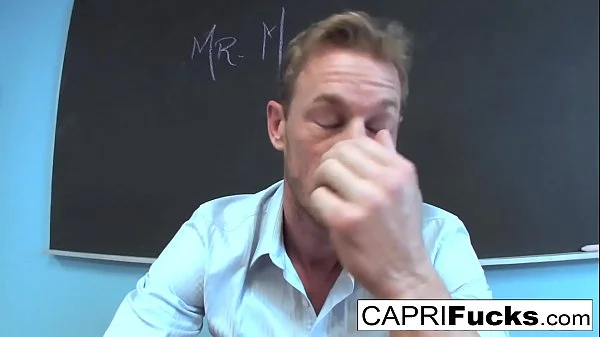 Two hot students fuck their teacher in detention