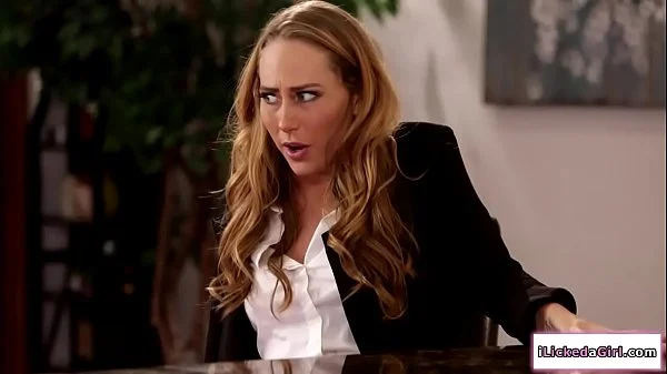 Sexy applicant eating CEOs pussy