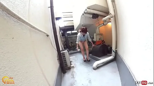 Wetting herself in the street