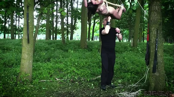 Humiliation for tied up teen hungry for cock