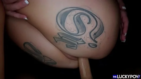 Inked Bubble Butt Blonde gets her Tits and Pussy Fucked