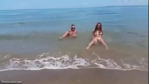 Two Girls have a Fun Time at the Beach